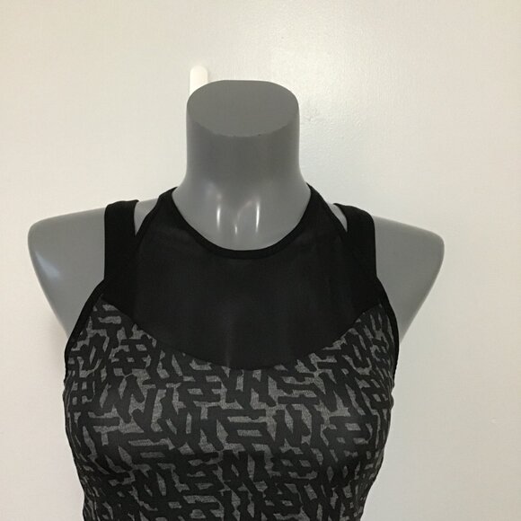 Lululemon Running In The City Tank Heathered Net Pop Black Multi Size 8 - Picture 2 of 11